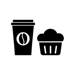 Muffin icon, logo isolated on white background