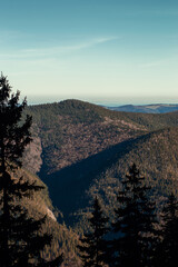 Amazing autumn vertical mountain landscape