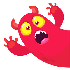 Funny cartoon monster design. Monster character illustration