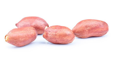 Peanuts isolated on white background