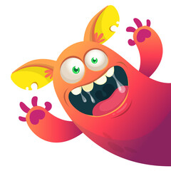Funny cartoon monster design. Monster character illustration