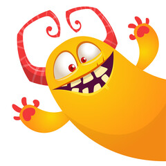 Funny cartoon monster design. Monster character illustration