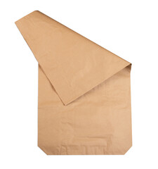 Paper bag on an isolated white background.