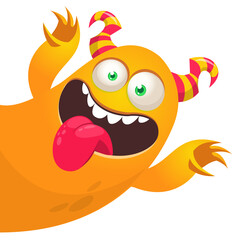 Funny cartoon monster design. Monster character illustration