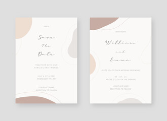 Invitation card template. Set of wedding invitation card template design. Vector decorative design background.