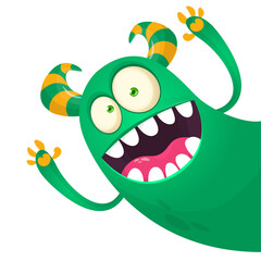 Funny cartoon monster design. Monster character illustration