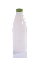 plastic white bottle for dairy products. Isolate on white background