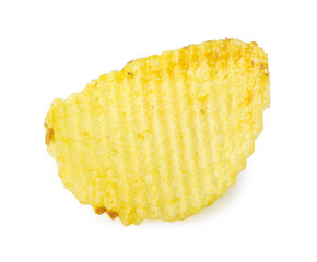 Potato chips isolated on white background
