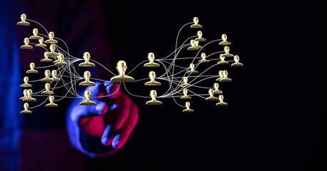 dark hierarchy connection team group digital
