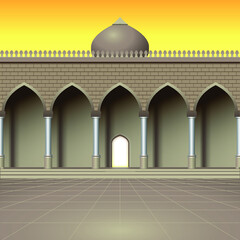 Building architecture for Islamic ceremonies old background