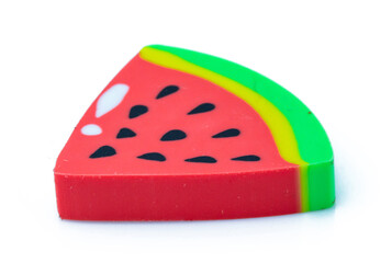 eraser fruit toys isolated on white background