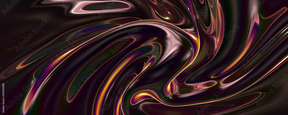 Aufkleber digital color flow wave thin film 3d