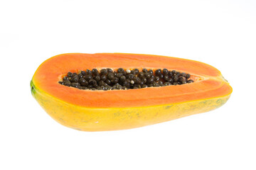 papaya isolated on white background