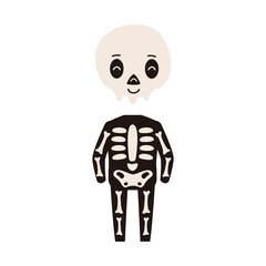 halloween disguise of skeleton icon