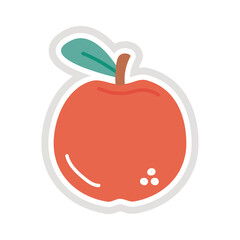 apple sticker flat style icon