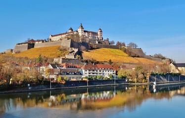Obraz premium Würzburg am Main, Festung Marienberg, Südostansicht