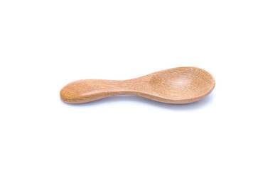 spoon wood isolated on white background