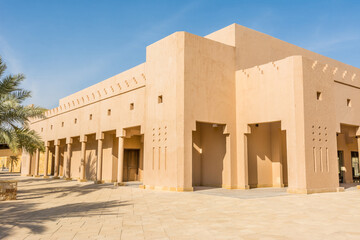 Historic buildings in Dariyah clay castle, also as Dereyeh and Dariyya, a town in Riyadh, Saudi...