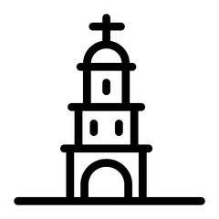 
Chirstan cross symbol in modern solid style 
