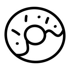 Fototapeta premium A sweet doughnut vector in modern filled style 