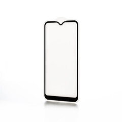 protective glass for a smartphone on a white background