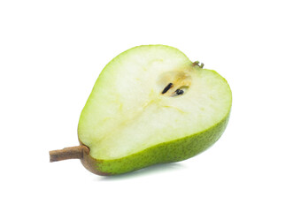 green pear isolated on white background