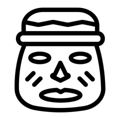 
A trendy solid icon of mexican mask, clown mask 
