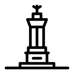 
Guanajuato landmark vector in solid style 
