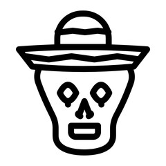 
A trendy solid icon of mexican mask, clown mask 
