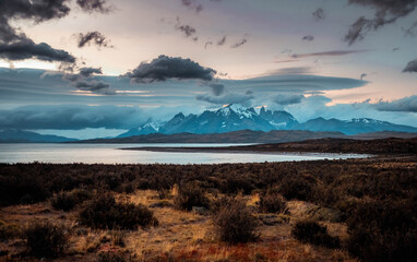 sunset in the mountains