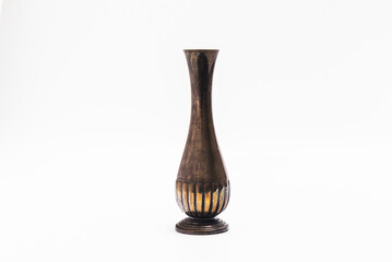 Classic bronze vase isolated on a white background