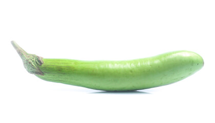 green eggplants on white background