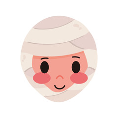 little boy with mummy disguise character