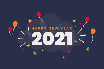 Happy new year 2021 background vector