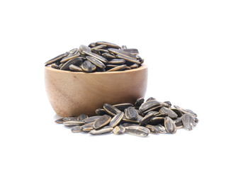 Sunflower seeds isolated on white background