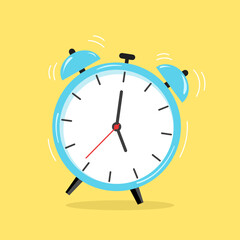 Alarm Clock isolate on yellow background.