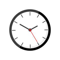 Clock icon isolate on white background.