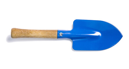 Garden tools shovel and fork isolated on white background