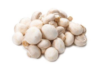 Champignon mushroom isolated on white background.