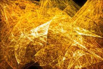 Cosmic glowing golden energy. Flash of cosmic rays.Mystic shiny stripes.Abstract background for design and decoration.