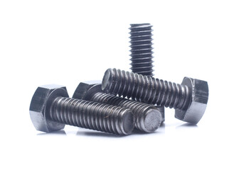 bolt and nut isolated on white background