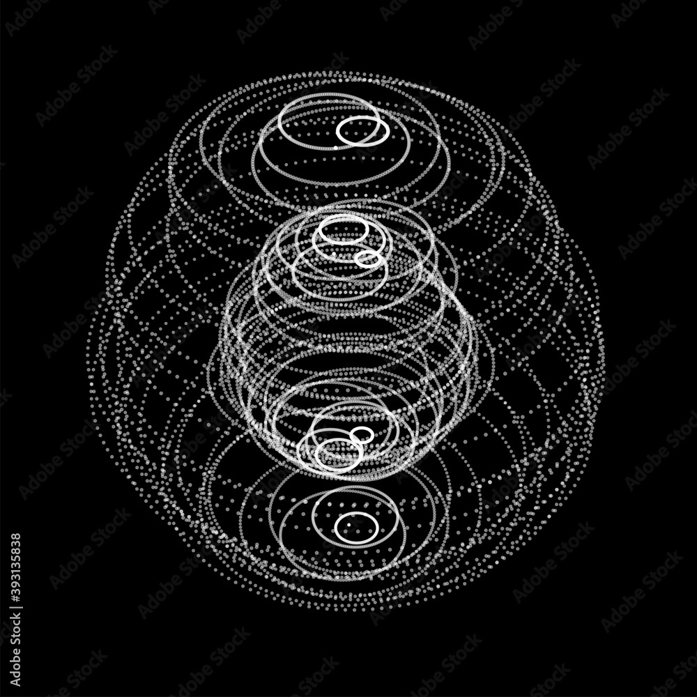 Poster technology vector spheres with connecting dots. digital abstract network structure.