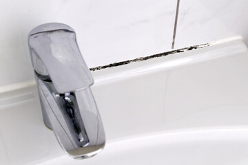 Mould in a bathroom.