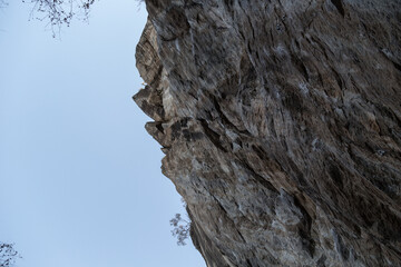 rock climbing on the rock