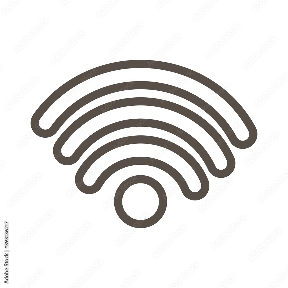 Poster wifi connection signal line style icon