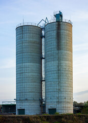 Detail of an industrial installation for limestone mining
