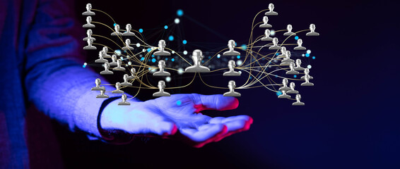 dark hierarchy connection team group digital