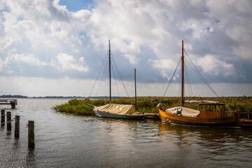 Fototapeta na wymiar Old boats in Ahrenshoop, Mecklenburg-Western Pomerania, Germany