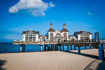 Famous pier of Sellin on the island of Rügen, Germany