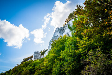 White chalk cliffs in the Jasmund National Park, island of Rügen, Germany